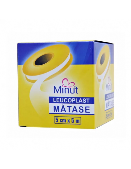 Leucoplast mătase 5 cm × 5 m, Minut