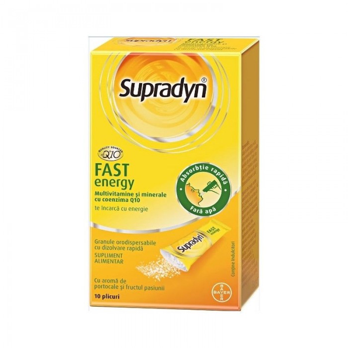 Supradyn Fast Energy Q10, 10 plicuri, Bayer