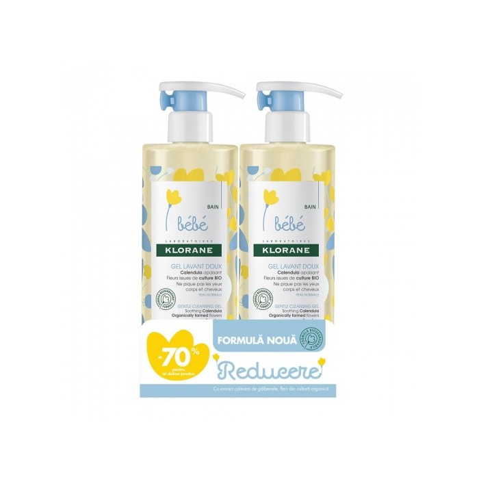 Klorane bebe gel spumant  duo pack, 2x500ml, LAB. PIERRE FABRE FRANTA
