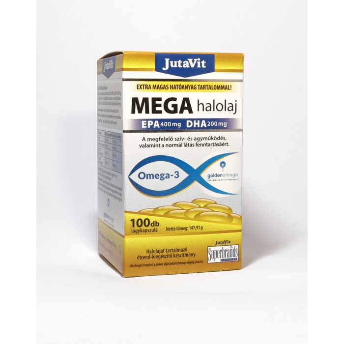 Ulei peste mega EPA400mg  DHA 200mg, Jutavit