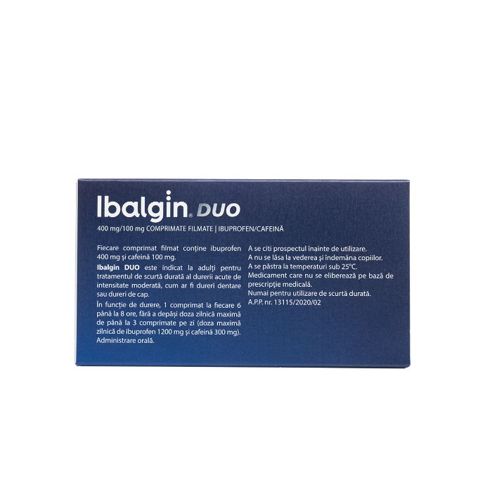 Ibalgin duo 400mg/100mg x 10 cpr film, Sanofi...