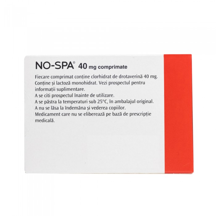 No-Spa 40mg x 24cpr, Sanofi Romania S.R.L. -...