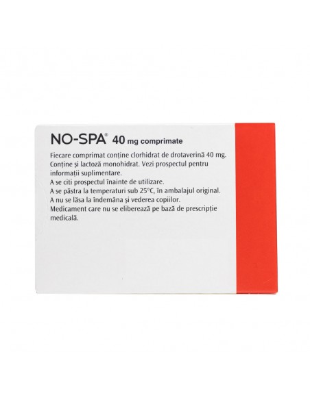 No-Spa 40mg x 24cpr, Sanofi Romania S.R.L. - Romania