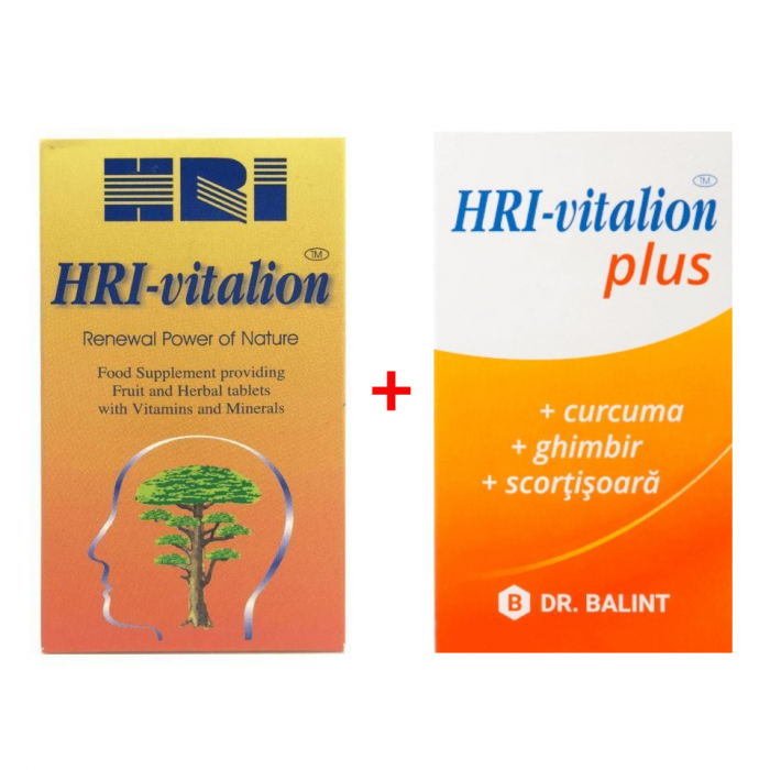 Pachet promotional HRI-Vitalion, 54 tablete  HRI-Vitalion plus,18 comprimate, SUREPHARM SERVICES LTD