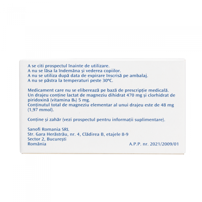 Magne B6 x 50 drajeuri, Sanofi Romania S.R.L. -...