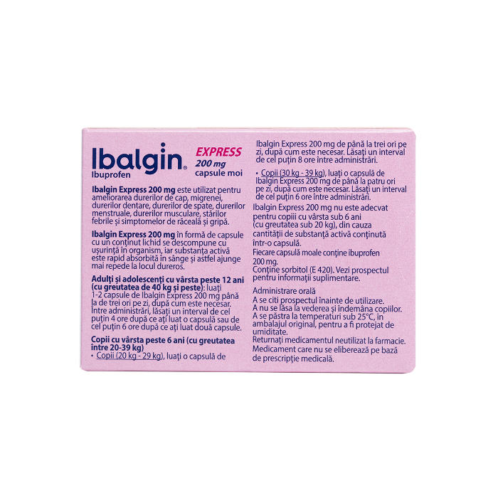 Ibalgin Express 200mg x12cps moi, Sanofi...