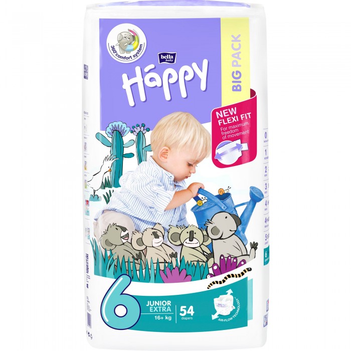 Happy scutece big junior nr. 6 (16) x 54 buc