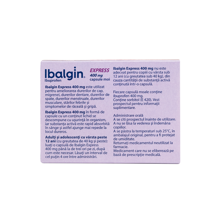 Ibalgin Express 400mg x10cps moi, Sanofi...