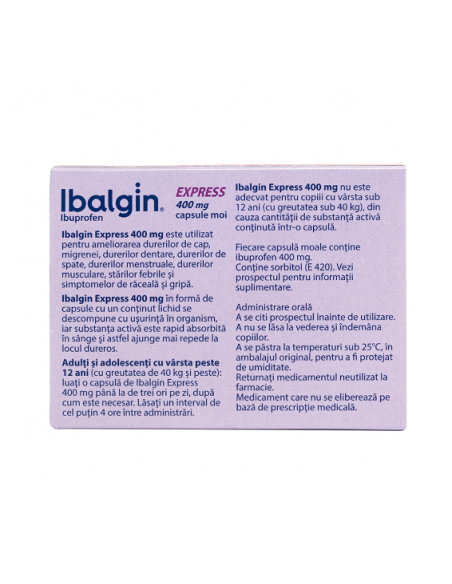 Ibalgin Express 400mg x10cps moi, Sanofi Romania S.R.L. - Romania