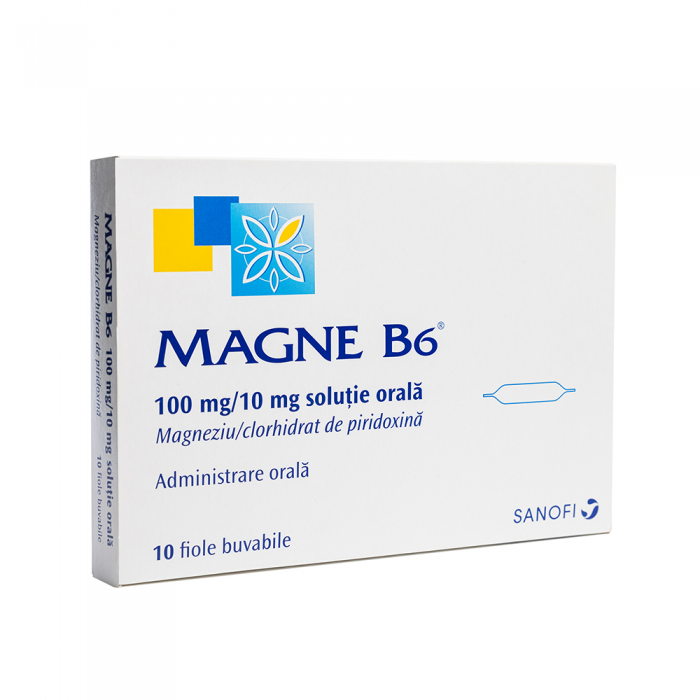 Magne B6 solutie orala 10ml x 10 fiole, Sanofi...