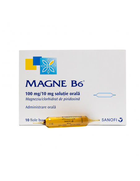 Magne B6 solutie orala 10ml x 10 fiole, Sanofi Romania S.R.L. - Romania