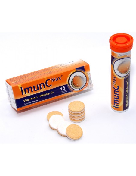 ImunC Max, Vitamina C 1000mg  Zinc 10mg, 15 Cpr ef, Epic Farma