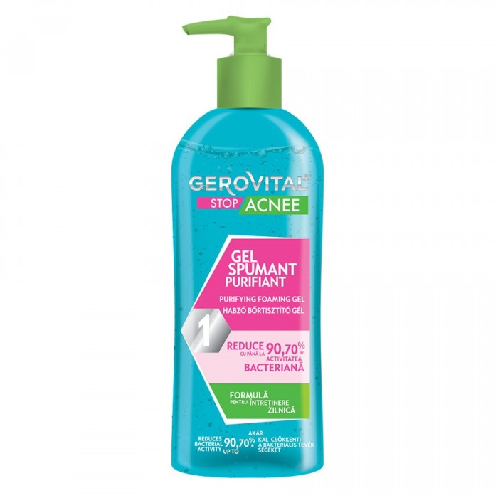 Gerovital stop acnee gel spumant purifiant, 150 ml, Farmec