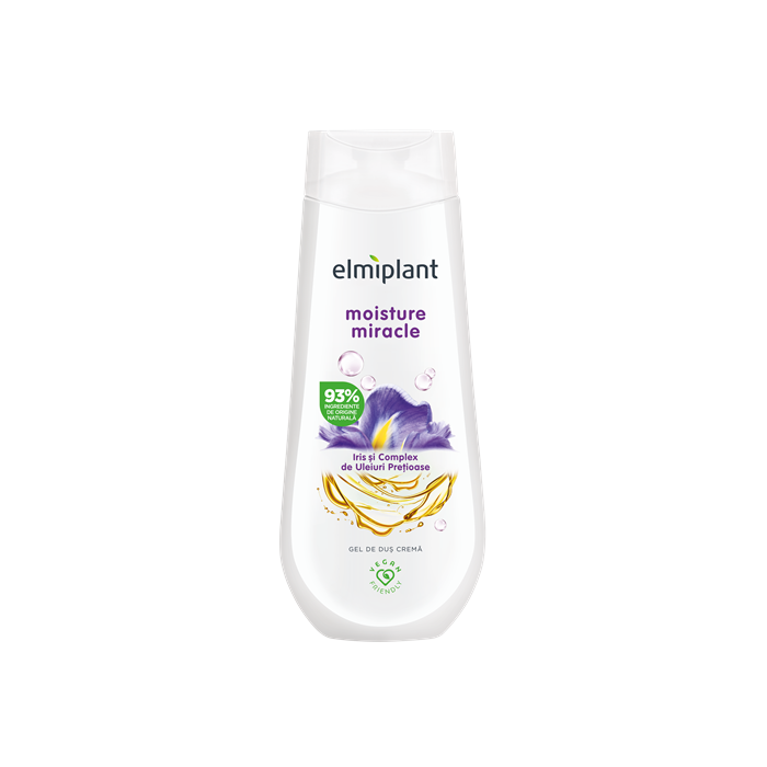 Gel de dus Moisture Miracle (complex de uleiuri pretioase si floare de iris), 400 ml, Elmiplant