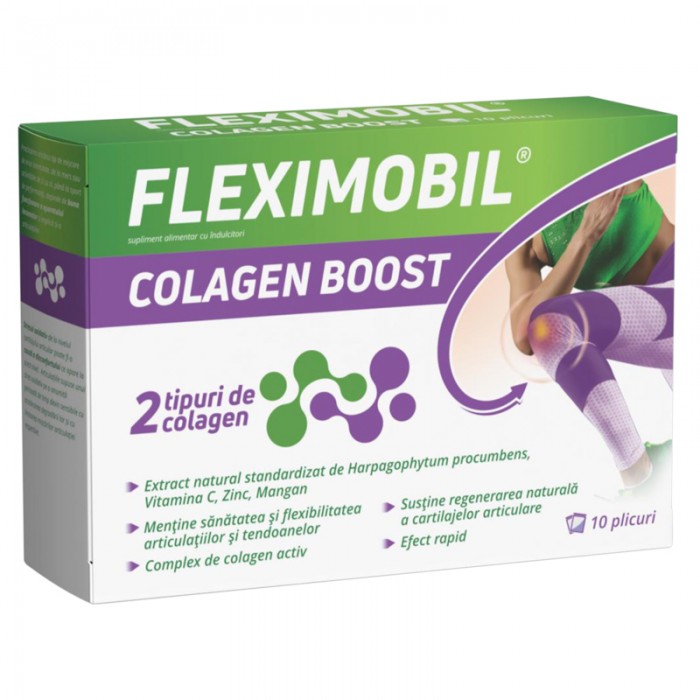 Fleximobil colagen boost, 10 plicuri, Fiterman Pharma