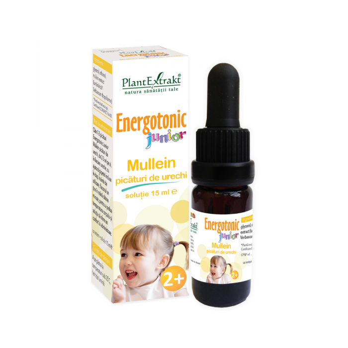 Picaturi pentru urechi Energotonic Junior Mullein, 15 ml, Plant Extrakt