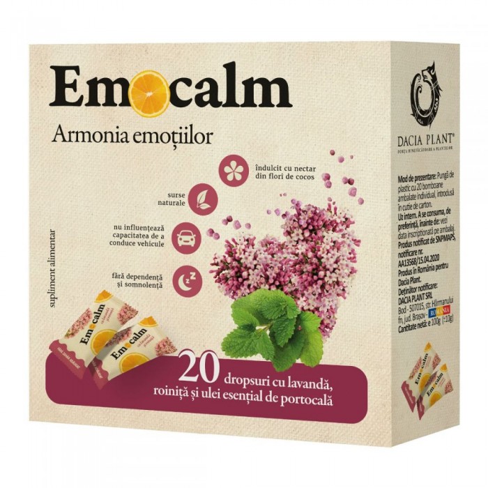 Emocalm, 20 dropsuri, Dacia Plant