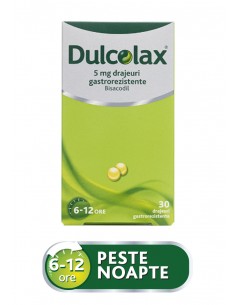 Dulcolax 5mg, 30 drajeuri gastrorezistente, Sanofi,...