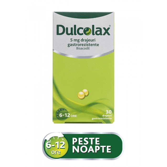 Dulcolax 5mg, 30 drajeuri gastrorezistente, Sanofi, Sanofi Romania S.R.L. - Romania