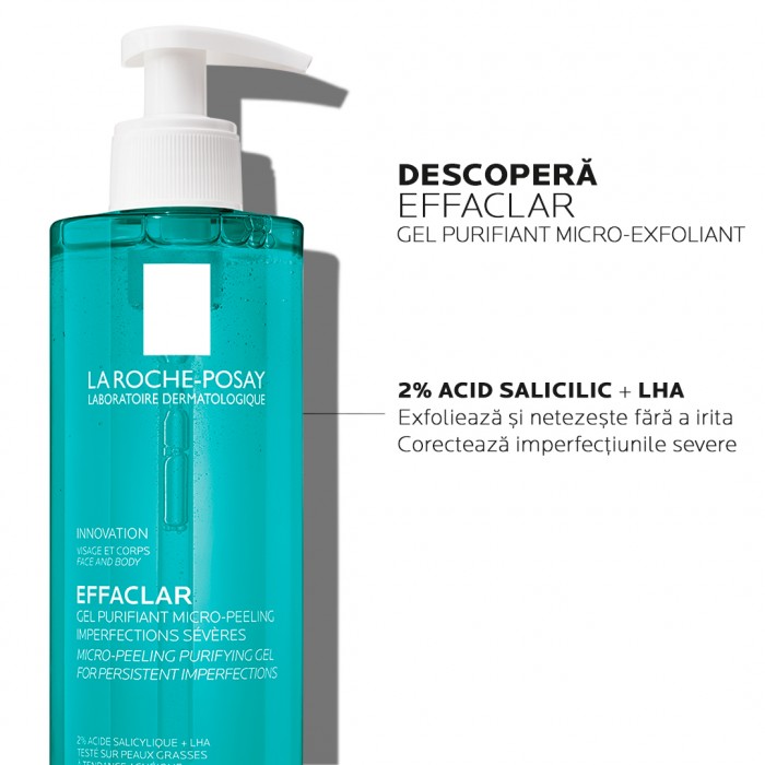Effaclar Gel De Curătare Micro-Exfoliant,...