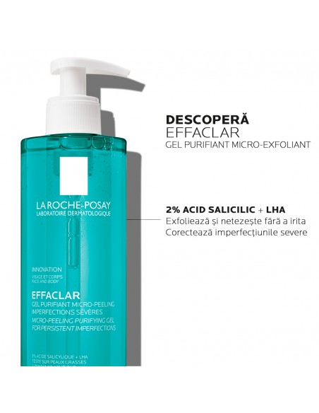 Effaclar Gel De Curătare Micro-Exfoliant, 400Ml, La Roche-Posay