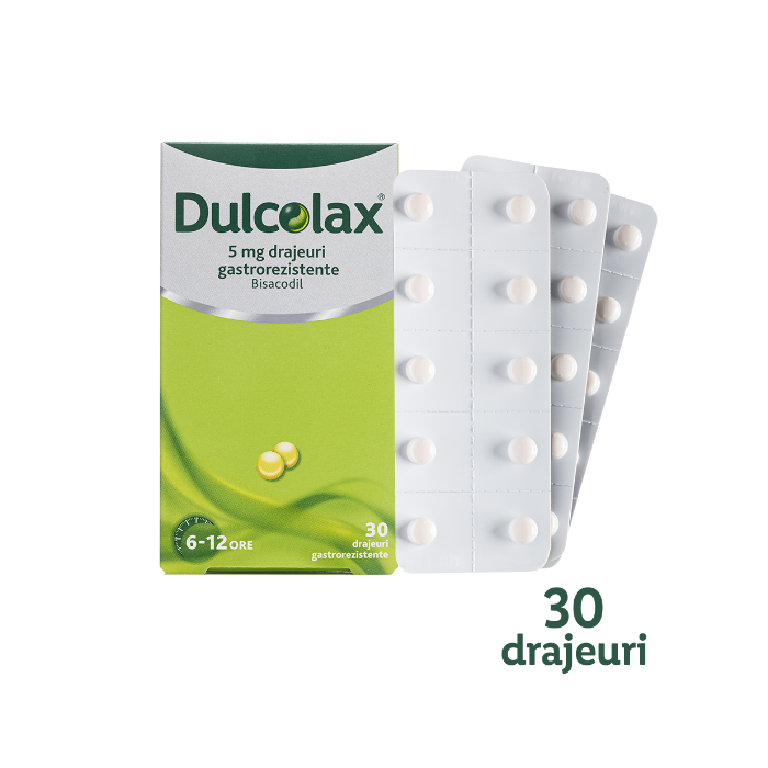 Dulcolax 5mg, 30 drajeuri gastrorezistente,...