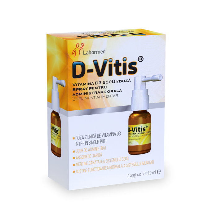 D-vitis 500ui x 1flacon spray x 10ml