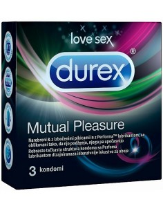 Durex prezervative mutual pleasure, 3 buc, Reckit Benckiser