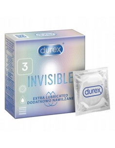 Durex prezervative invisible XL, 3 buc, Reckit Benckiser