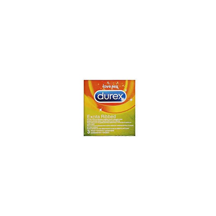 Durex prezervative excita ribbed x 3buc