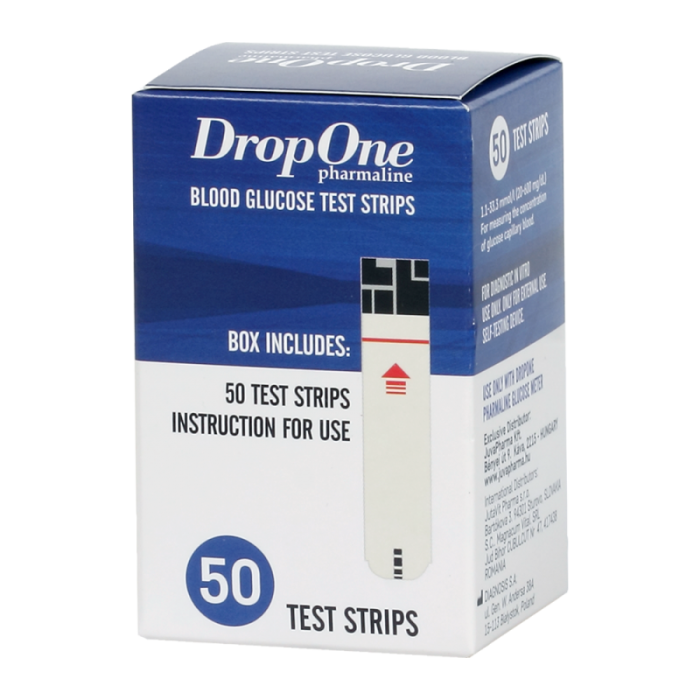 Drop one test glucometru x 50 buc
