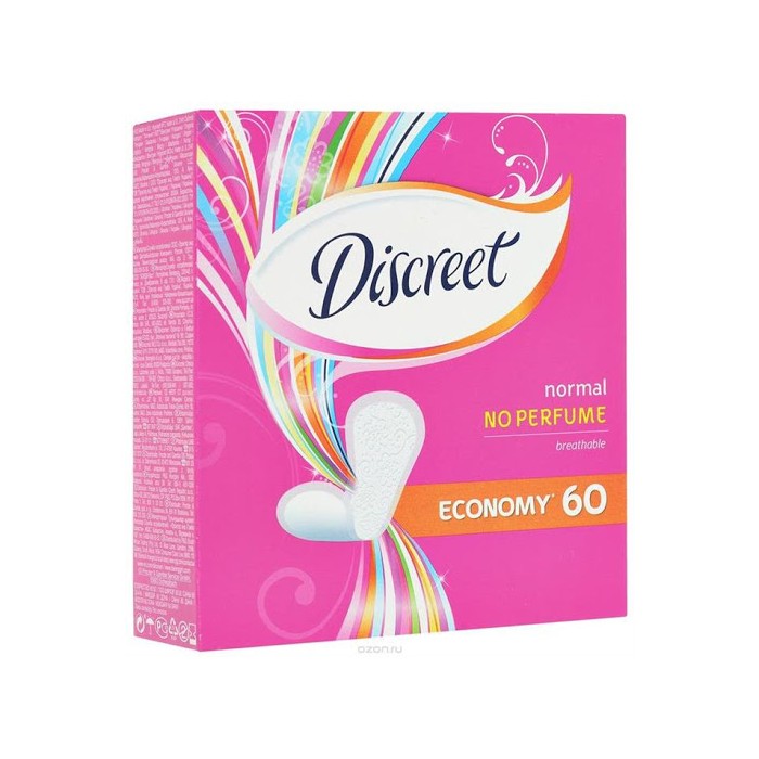Absorbante zilnice Discreet fara parfum, 60 bucati, Procter&Gamble