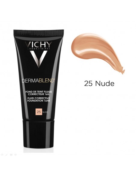Dermablend Fond De Ten Fluid Corector (Pigmentare, Roseata, Cearcane) Nuanta 25 Nude, 30ml, Vichy