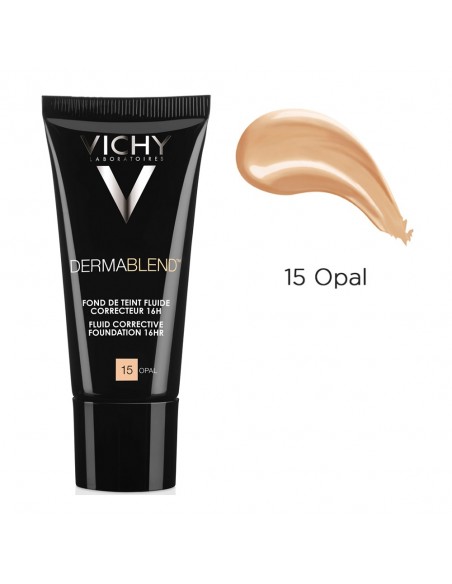 Dermablend Fond De Ten Fluid Corector (Pigmentare, Roseata, Cearcane) Nuanta 15 Opal, 30Ml, Vichy