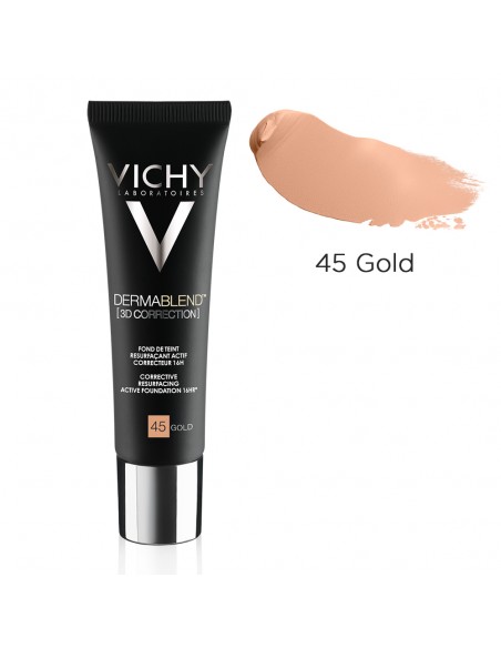 Dermablend, 3D Fond De Ten Corector Imperfectiuni In Relief (Acnee, Semne Post Acneice, Cicatrici) Nuanta 45, 30 Ml, Vichy