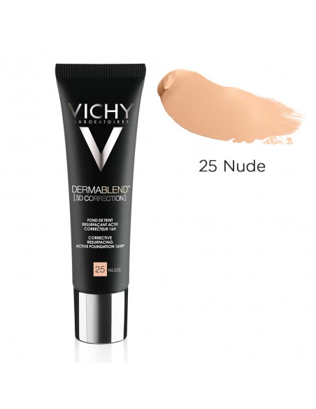 Dermablend, 3D Fond De Ten Corector Imperfectiuni In Relief (Acnee, Semne Post Acneice, Cicatrici) Nuanta 25, 30 Ml, Vichy