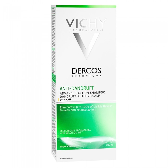 Dercos Şampon Antimătreată Pentru Păr Uscat, 200Ml , Vichy