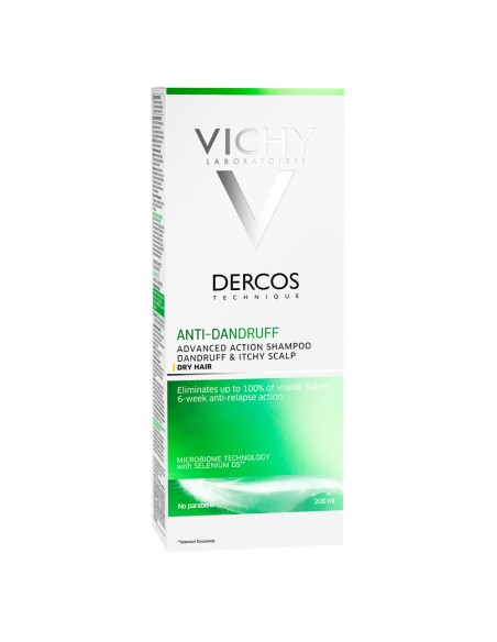 Dercos Şampon Antimătreată Pentru Păr Uscat, 200Ml , Vichy