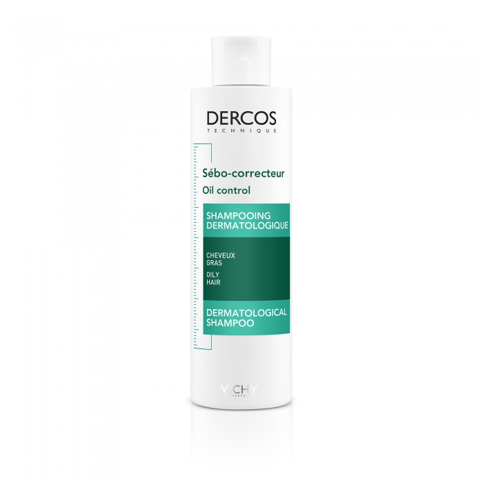 Dercos Şampon Sebocorector Pentru Păr Gras, 200Ml , Vichy