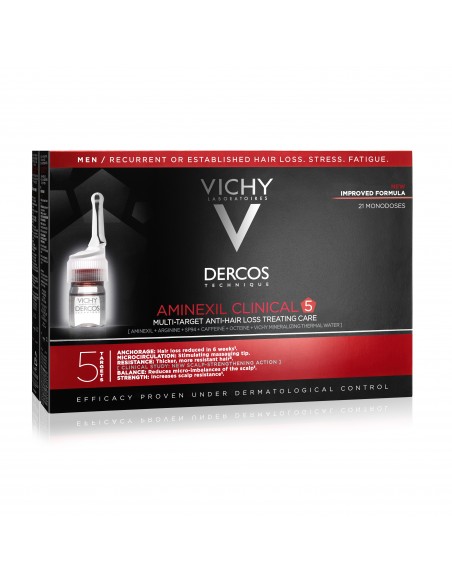 Vichy Dercos Aminexil Clinical 5 Men – 21 fiole × 6 ml