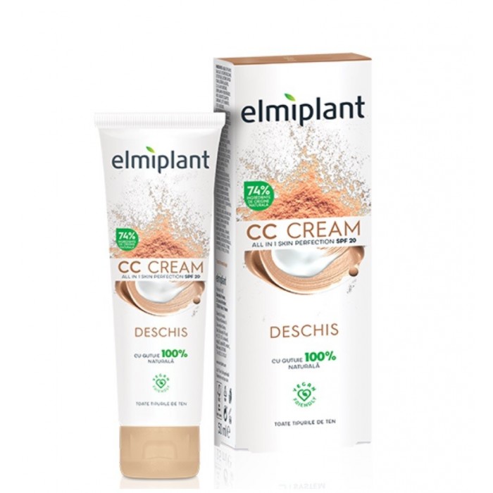 Crema CC hidratanta pentru ten deschis, 50 mililitri, Elmiplant