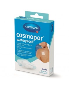 Cosmopor Waterproof plasturi sterili 10 × 8 cm, 5 bucăți