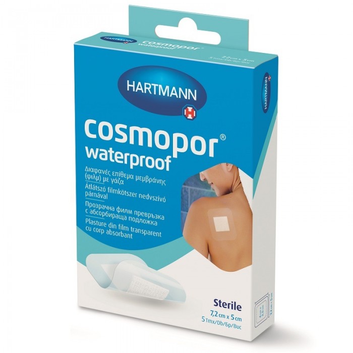 Cosmopor waterproof plasturi 7,2x5cm, 5 bucati, PAUL HARTMANN AG