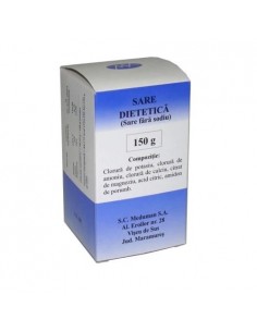 Sare dietetică fără sodiu – 150 g (Meduman)