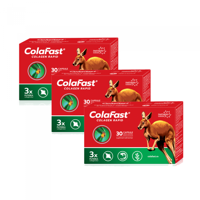 Colafast colagen rapid pachet (pachet 21) - 3 x 30 capsule