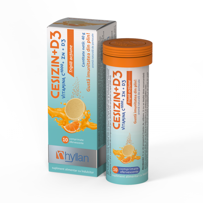 Cesizin  D3, 10 comprimate efervescente, Hyllan