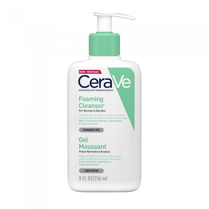 Cerave Gel De Curătare Spumant, Piele Normal-Grasă 236 Ml, La Roche-Posay