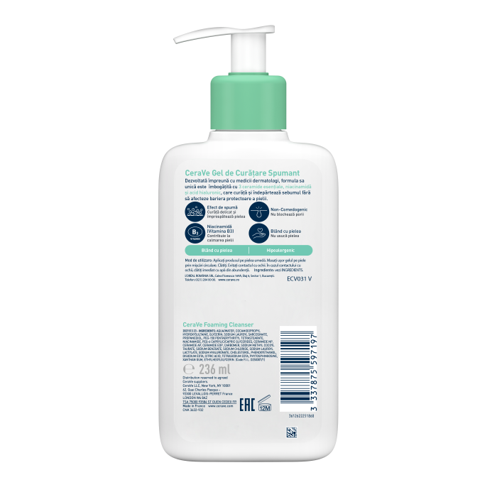 Cerave Gel De Curătare Spumant, Piele...