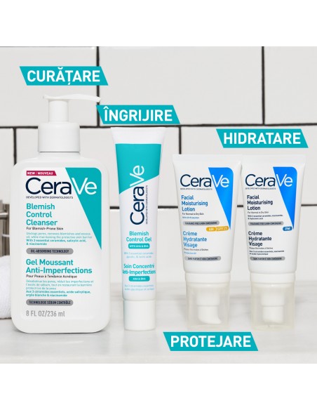 Cerave Gel De Curătare Spumant Anti-Imperfectiuni, Ten Cu Tendintă Acneică 236 Ml , La Roche-Posay