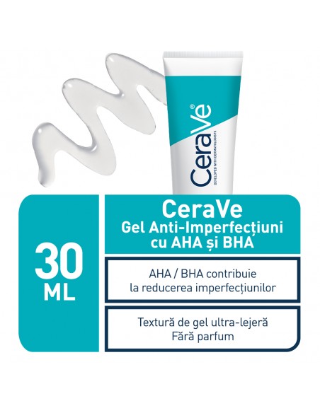CeraVe Blemish Control Gel 40 ml | Gel anti-acnee cu AHA & BHA